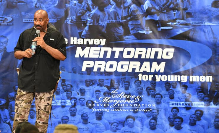 Steve Harvey Aims to 'Teach the Principles of Manhood' With Virtual Mentoring Program for Young Men